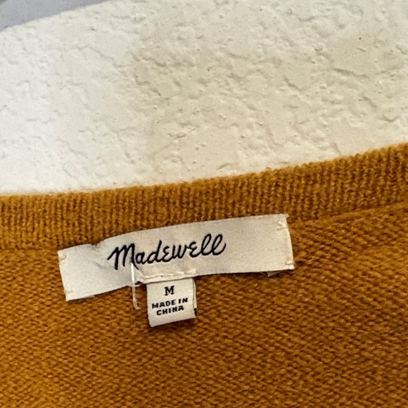Madewell mustard colored Long Sleeve Open Front Cardigan Medium - Picture 2 of 5